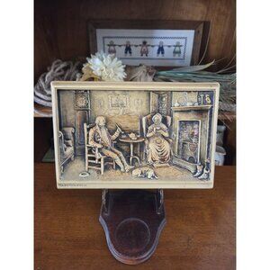 1927 Osborne Ivorex Plaque “The Old Folks at Home” A.S. Burbank England 6x9"